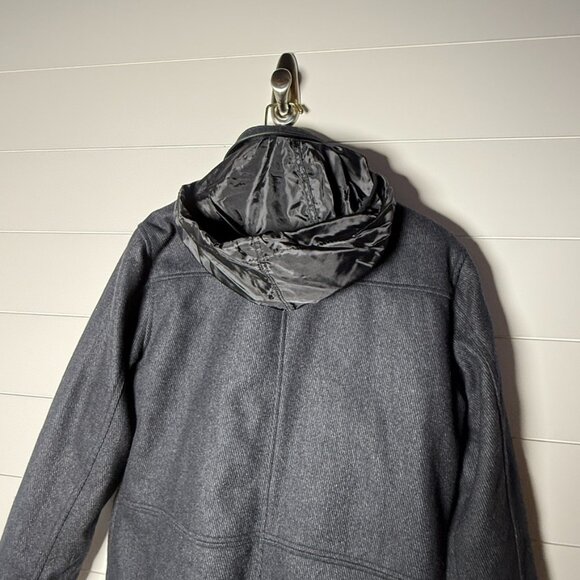 KANE & UNKE MEN'S Medium DK. Gray- FOLDAWAY HOOD MILITARY STYLE JACKET - Picture 10 of 11